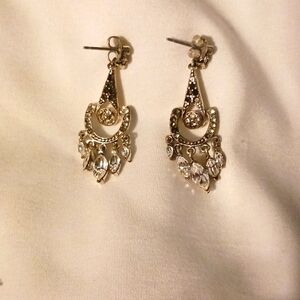 Pretty Monet chandelier crystal earrings